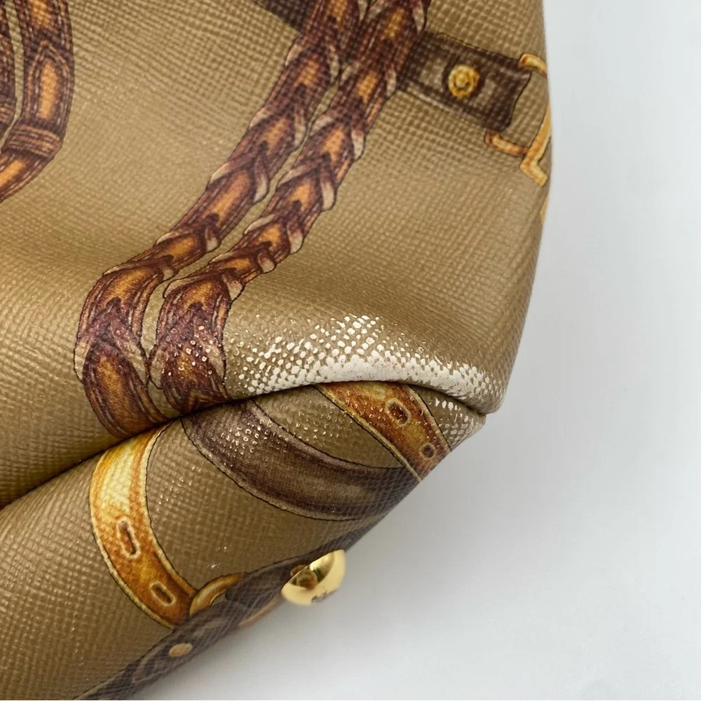 Lauren Ralph Lauren Women’s Brown Saffiano Leather Halstead Equestrian Tote Bag - Picture 3 of 11